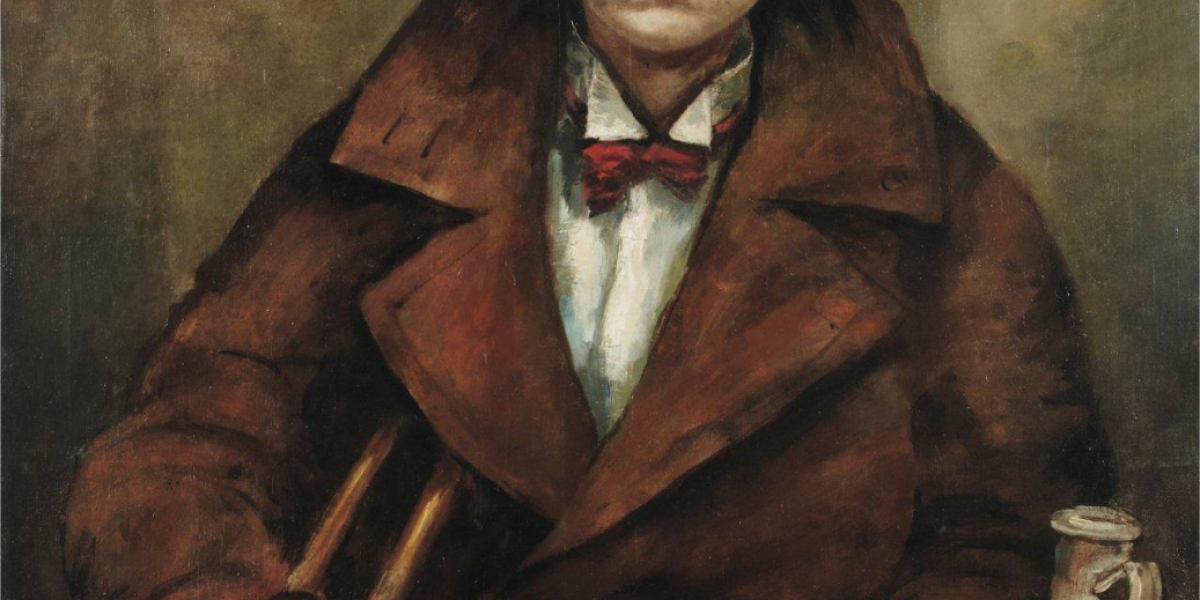 Portrait d'homme au verre